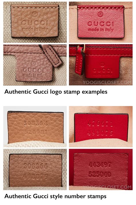 gucci size tag is on the side of label|authentic Gucci tags.